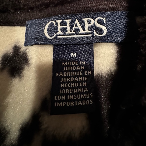 Chaps Women’s Black and White Full Zip Vest Size Medium New With Tags - Picture 13 of 16